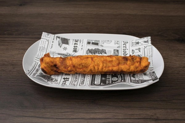 Aborrajado de plátano maduro con queso, frito